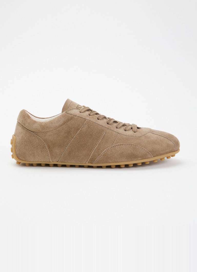 Tod's Dames T-Marathon sneaker van kalfssuède in de kleur Lichtbruin, maat: 40