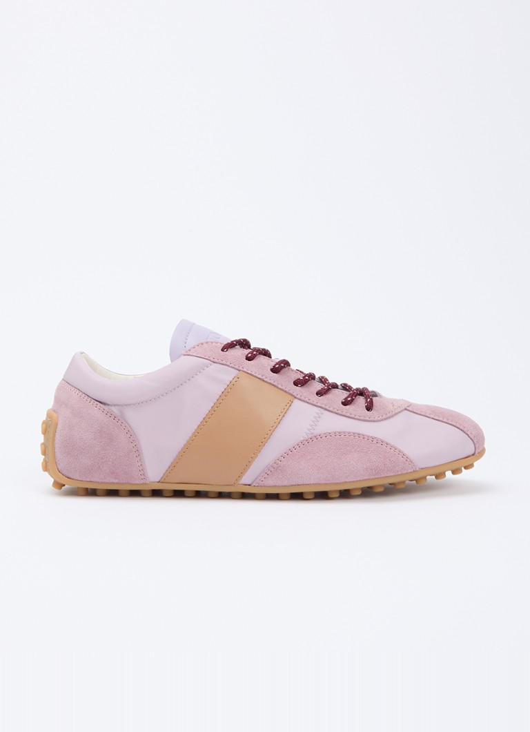 Tod's Dames Sportiva sneaker met details van leer in de kleur Lila, maat: 38