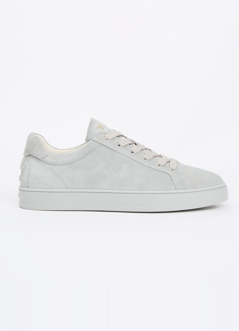 Tod's Dames Cassetta sneaker van kalfssuède in de kleur Grijs, maat: 41
