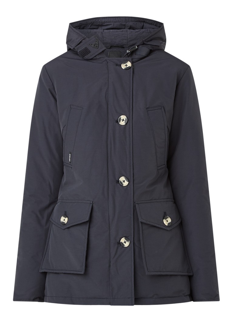 Airforce Dames Gewatteerde jas met capuchon in de kleur Blauw, maat: L
