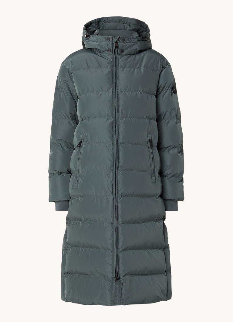 Airforce Dames Grace gewatteerde jas met afneembare capuchon in de kleur Olijfgroen, maat: XL