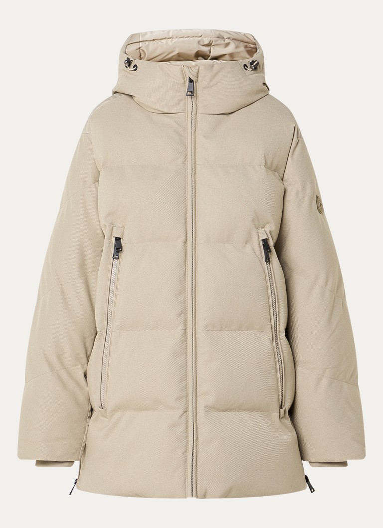 Airforce Dames Ada puffer jas met capuchon en trekkoord in de kleur Creme, maat: S