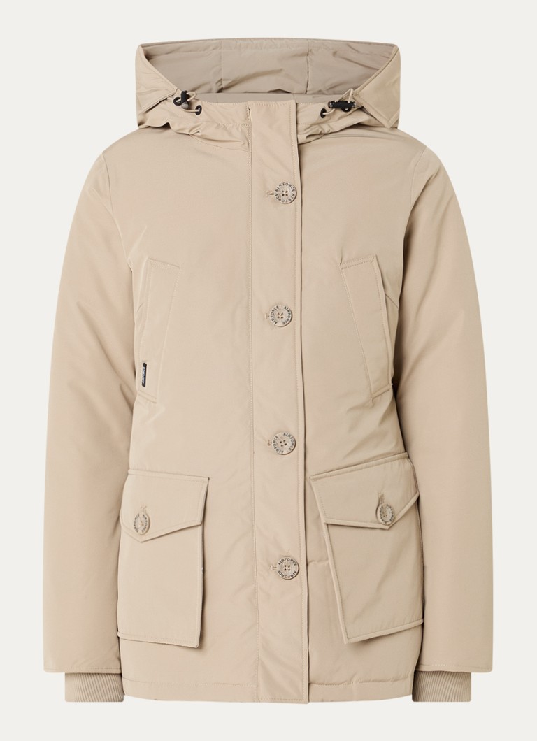 Airforce Dames Parka met capuchon en steekzakken in de kleur Beige, maat: XL