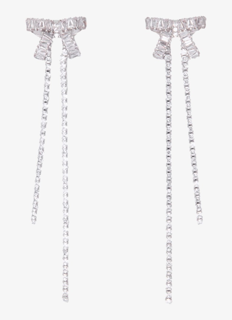 Maje Dames Oorhangers met zirkonia in de kleur Zilver