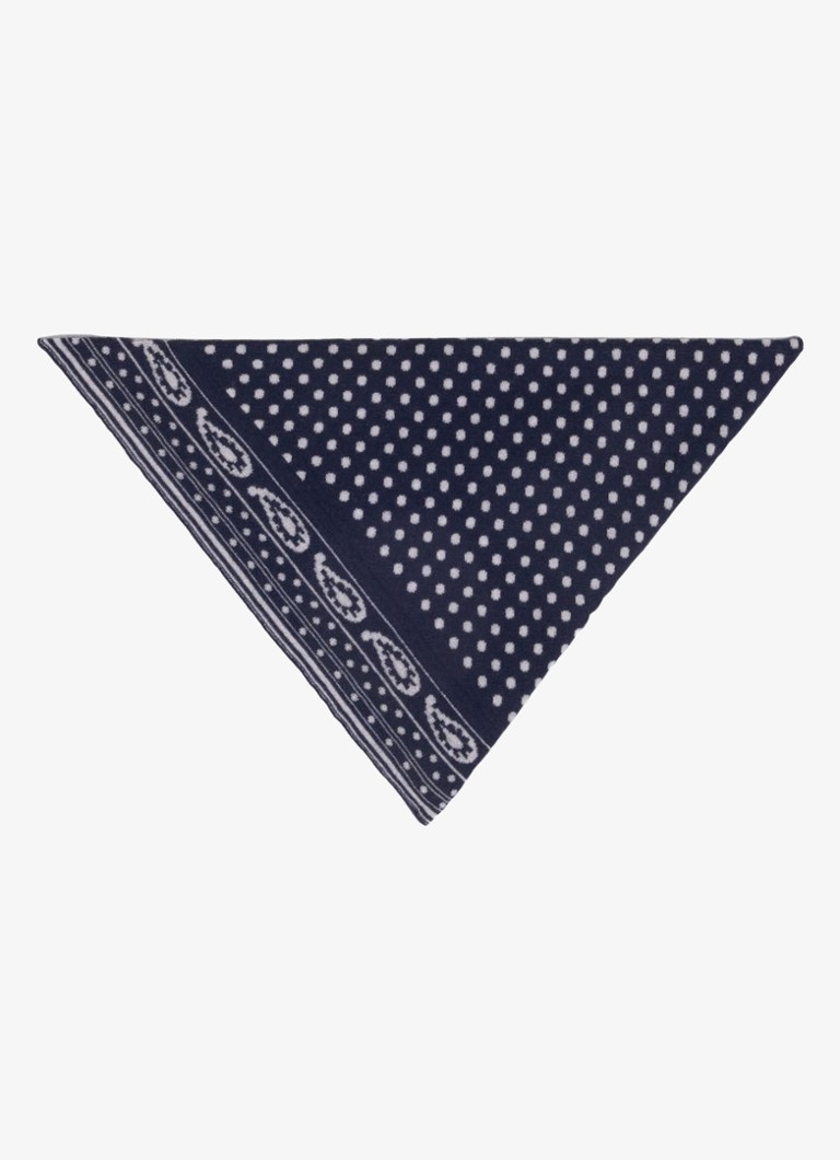 Maje Dames Sjaal in wolblend met stippenprint in de kleur Donkerblauw