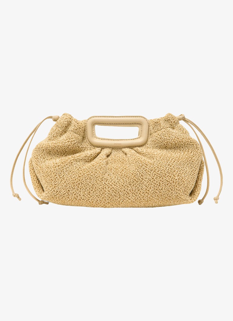 Maje Dames Mipli handtas met structuur en afneembare schouderriem in de kleur Beige