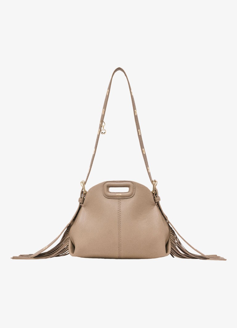 Maje Dames Crossbodytas met logo in de kleur Beige