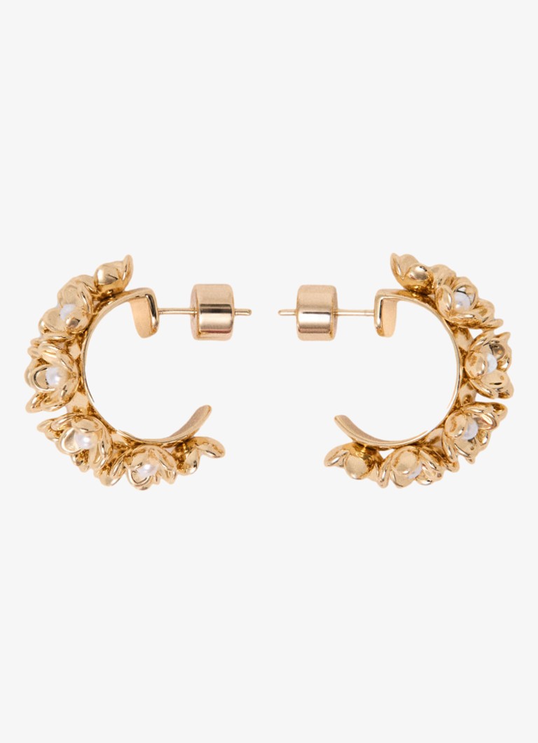 Maje Dames Oorringen met strass in de kleur Goud