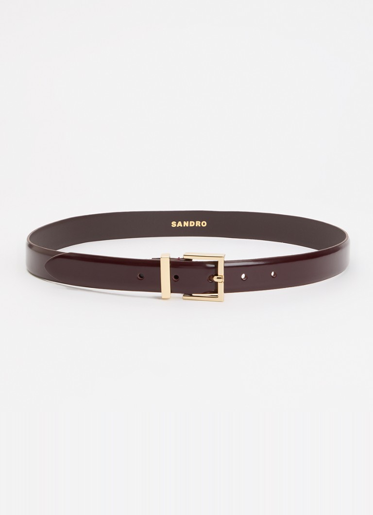 Sandro Dames Palais Royal riem van leer in de kleur Bordeauxrood