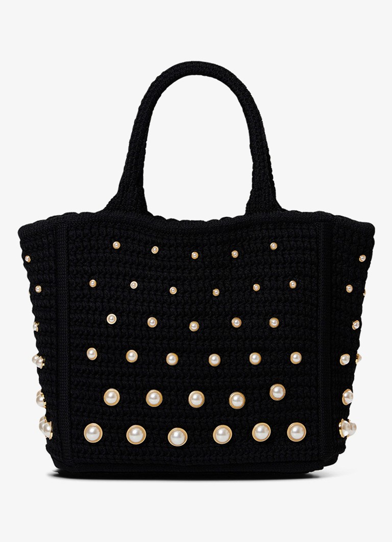 Sandro Dames Handtas van crochet met studs in de kleur Zwart