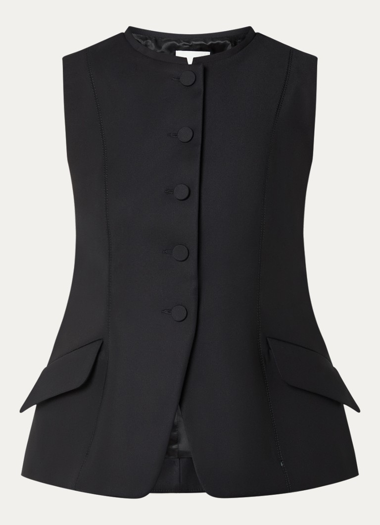 Sandro Dames Gilet met klepzakken in de kleur Zwart