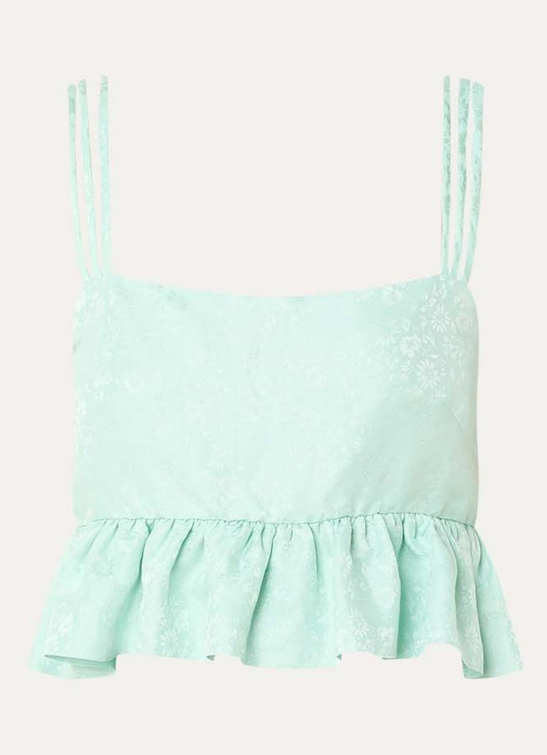 Sandro Dames Top met jacquard dessin in de kleur Mint