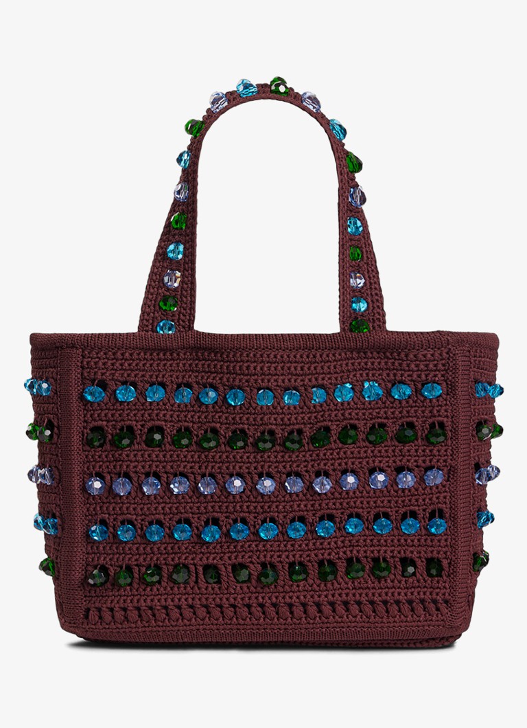 Sandro Dames Handtas van crochet met kralen in de kleur Bruin