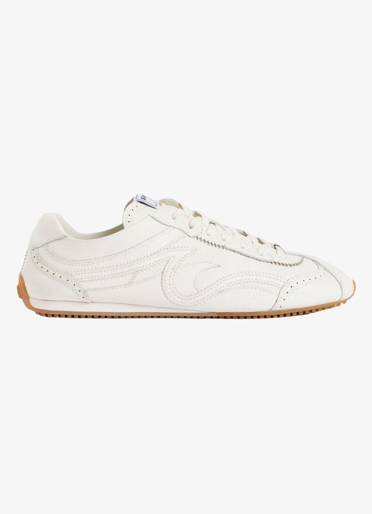 Sandro Dames Sneakers van leer met dubbele veters in de kleur Ecru / Wit