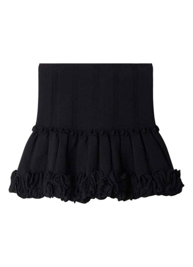 Sandro Dames Minirok met plooidetail in de kleur Zwart