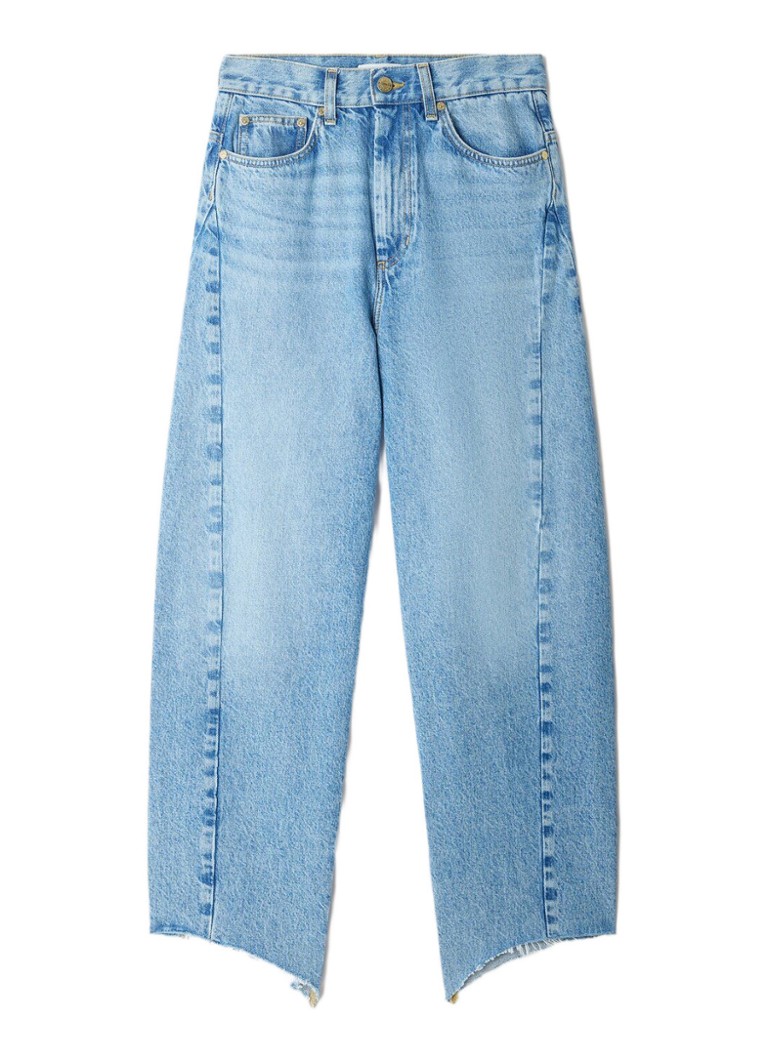Sandro Dames High waist wide leg jeans met steekzakken in de kleur Indigo