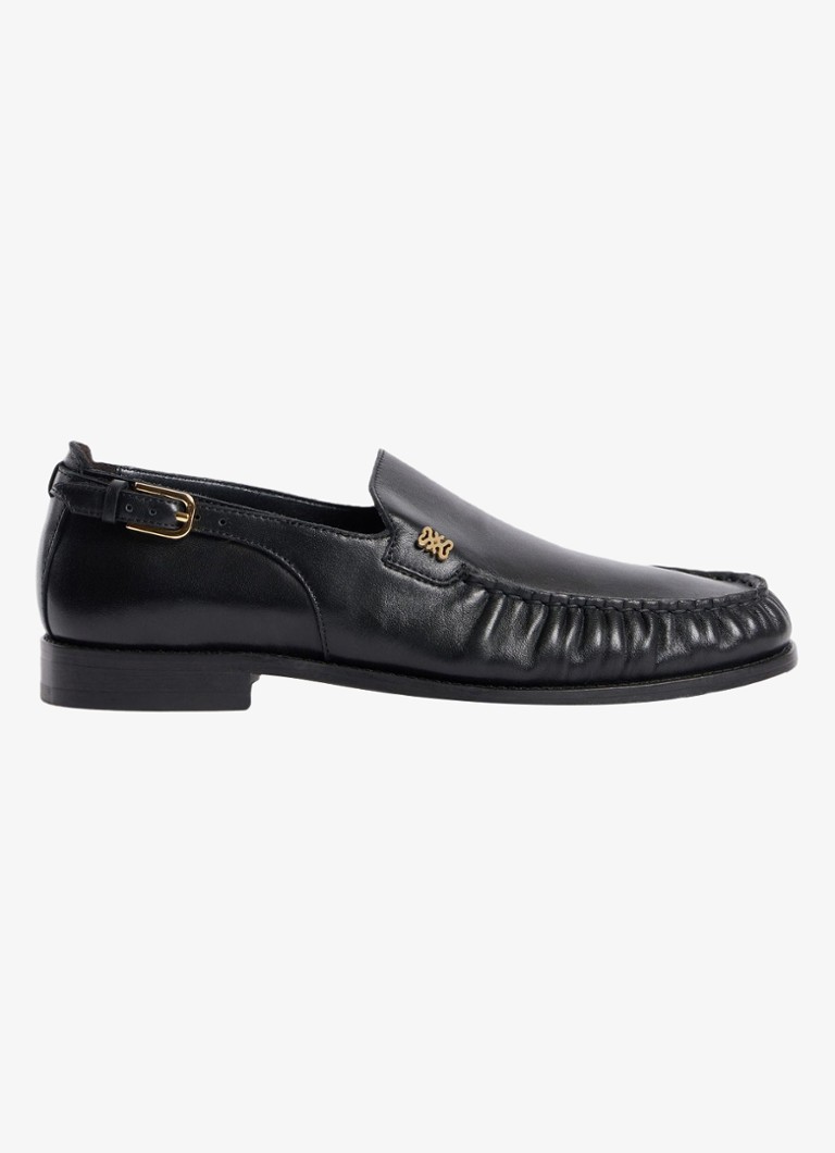 Sandro Dames Loafer van leer in de kleur Zwart