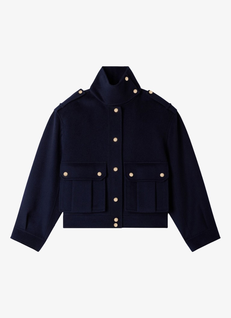 Sandro Dames Jack met klepzakken in de kleur Blauw