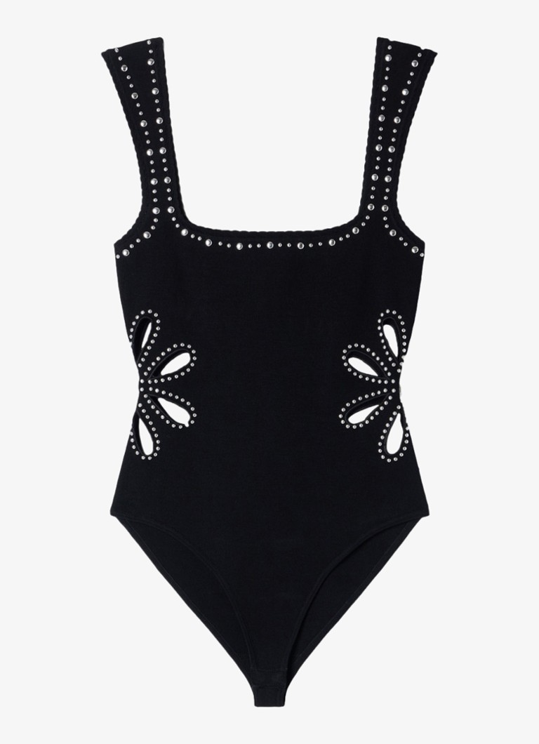 Sandro Dames Body met strass in de kleur Zwart