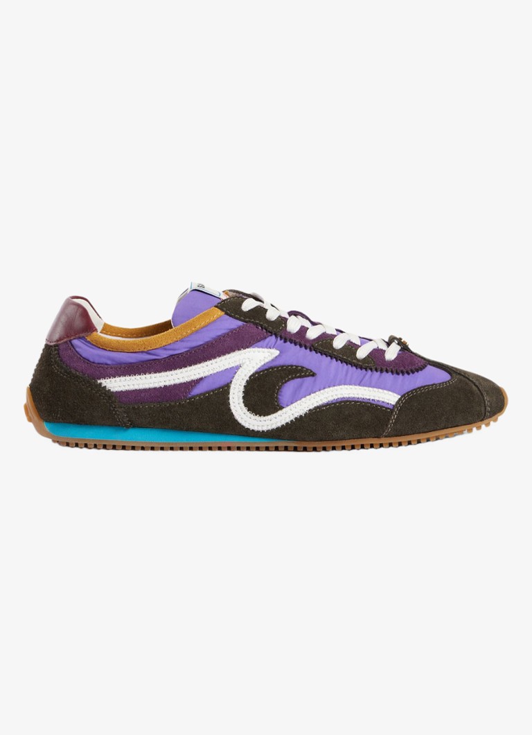 Sandro Dames Sneakers van suède met dubbele veters in de kleur Purple / Paars