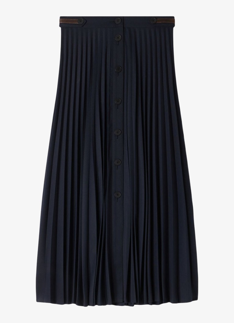 Sandro Dames Midi rok met plissé in de kleur Blauw