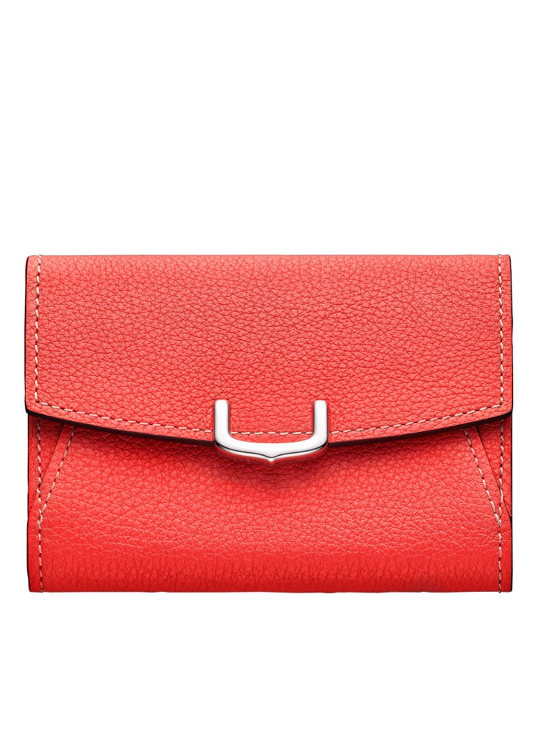 Cartier Dames C de Cartier Pasjeshouder van leer L3001535 in de kleur Koraalrood
