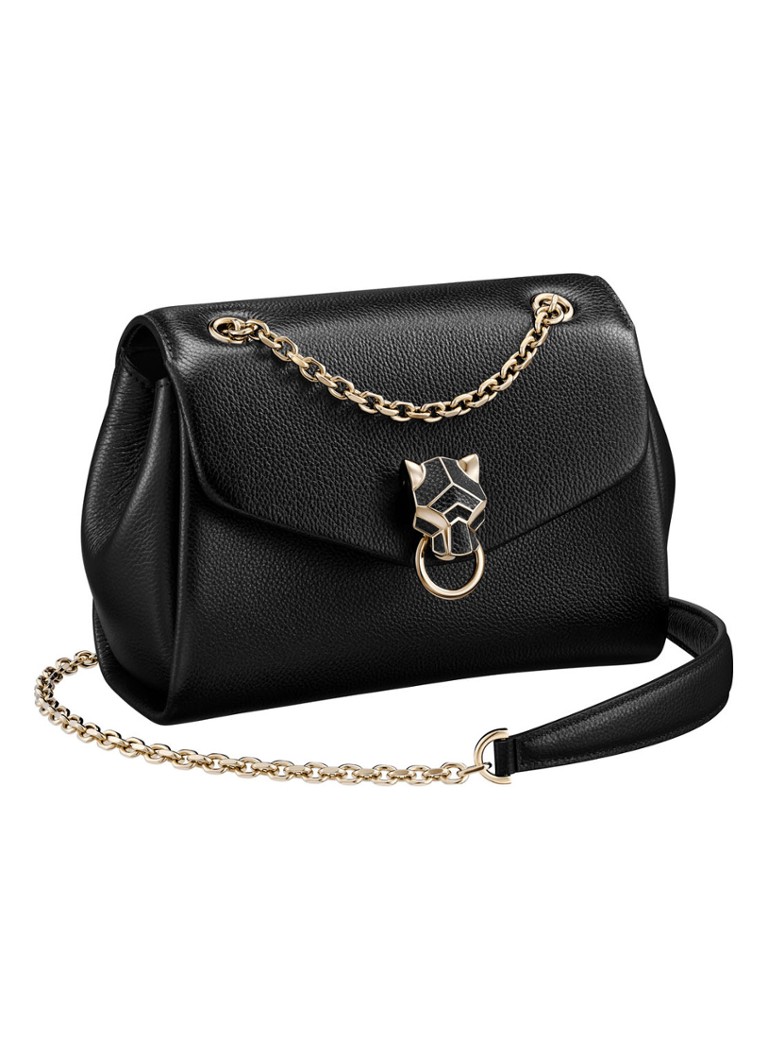 Cartier Dames Panthère de Cartier Mini Chain schoudertas van kalfsleer CRL1002353 in de kleur Zwart