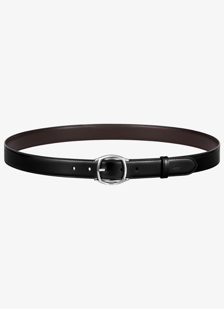 Cartier Heren Drive de Cartier riem van leer CRL5000606 in de kleur Donkerbruin