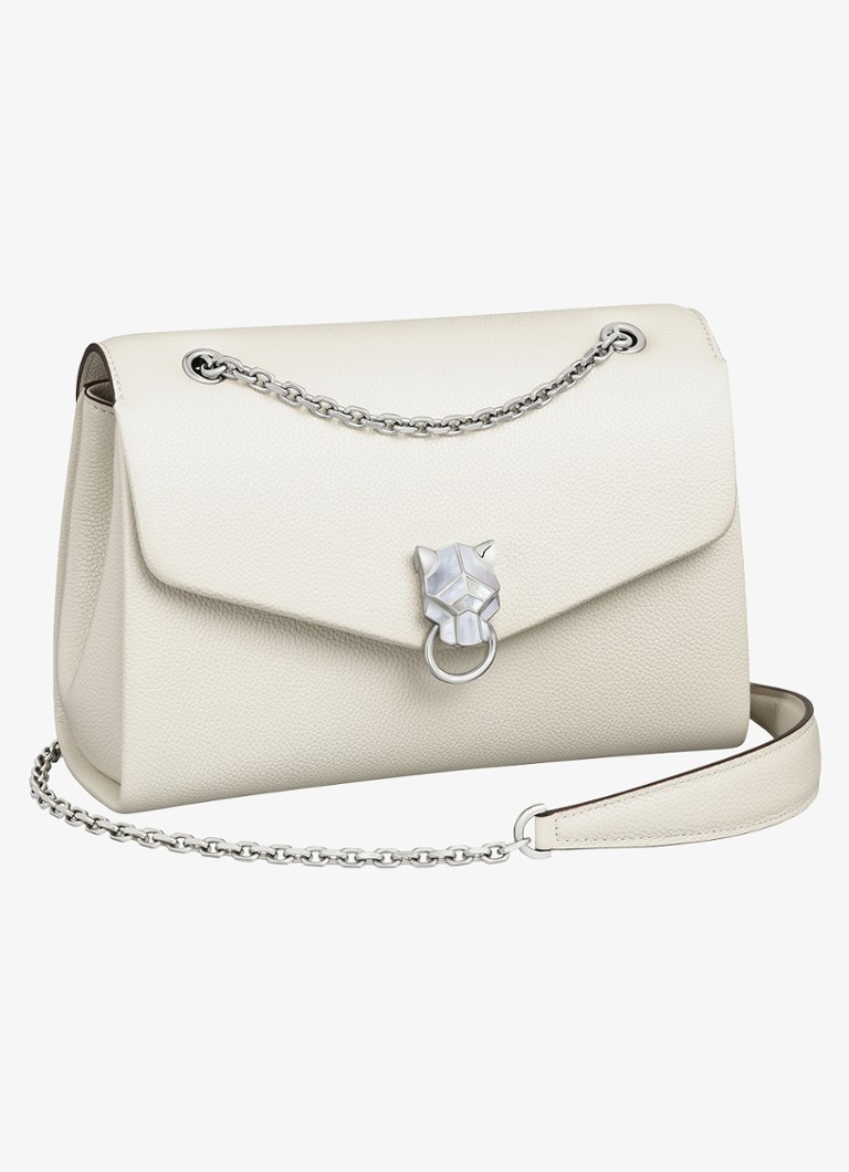 Cartier Dames Panthère de Cartier Small schoudertas van kalfsleer CRL1002659 in de kleur Wit
