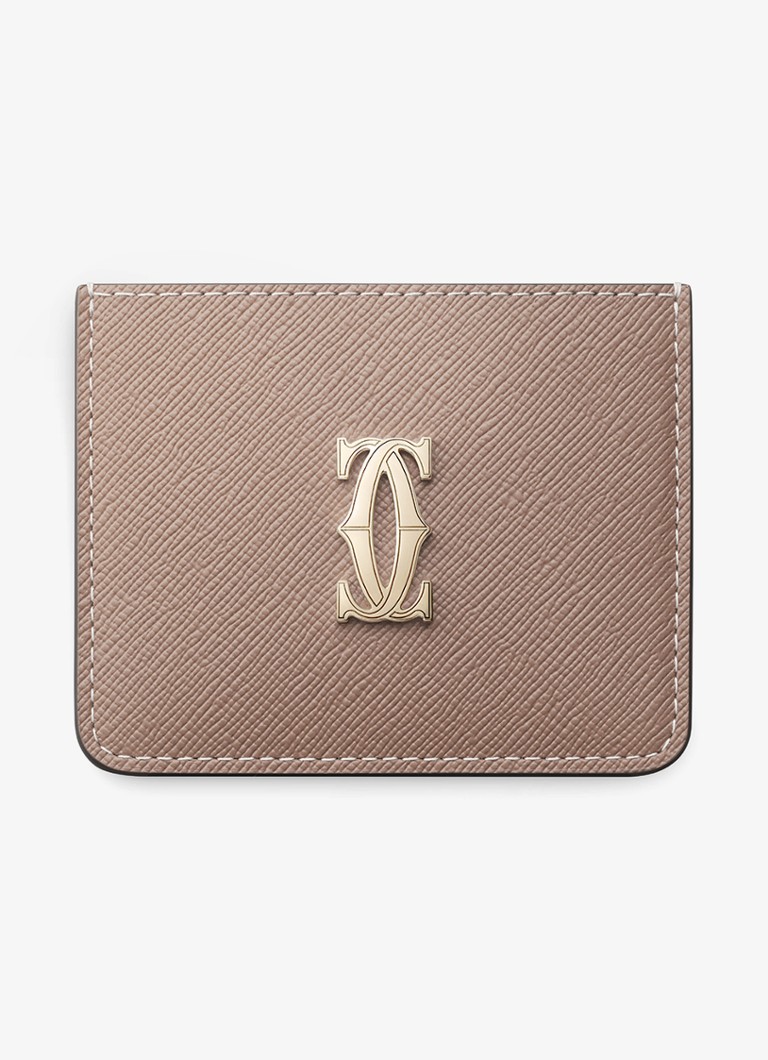 Cartier Dames C de Cartier pasjeshouder van kalfsleer CRL3002496 in de kleur Beige