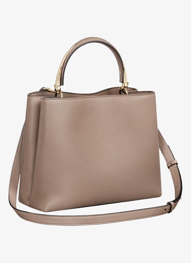 Cartier Dames Panthère Double de Cartier Medium handtas van kalfsleer CRL1002660 in de kleur Taupe