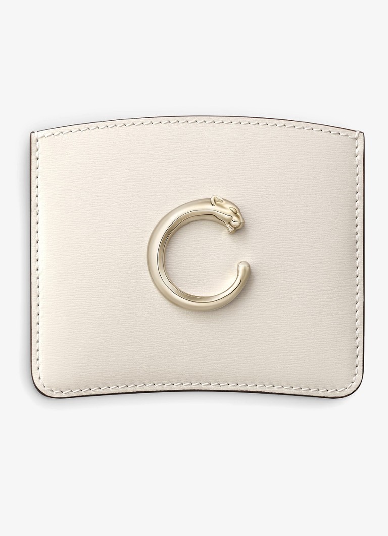 Cartier Dames Panthère C de Cartier pasjeshouder van kalfsleer CRL3002510 in de kleur Wit