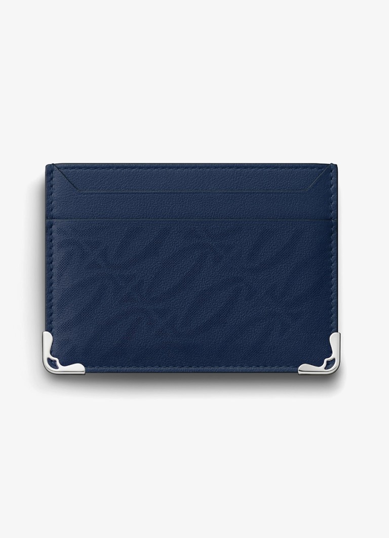 Cartier Heren Must de Cartier pasjeshouder van kalfsleer CRL3002523 in de kleur Donkerblauw