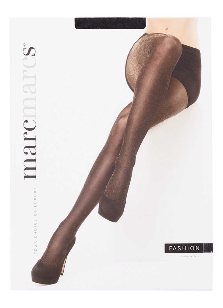 MarcMarcs Dames Fashion panty met lurex in de kleur Zilver, maat: XXL