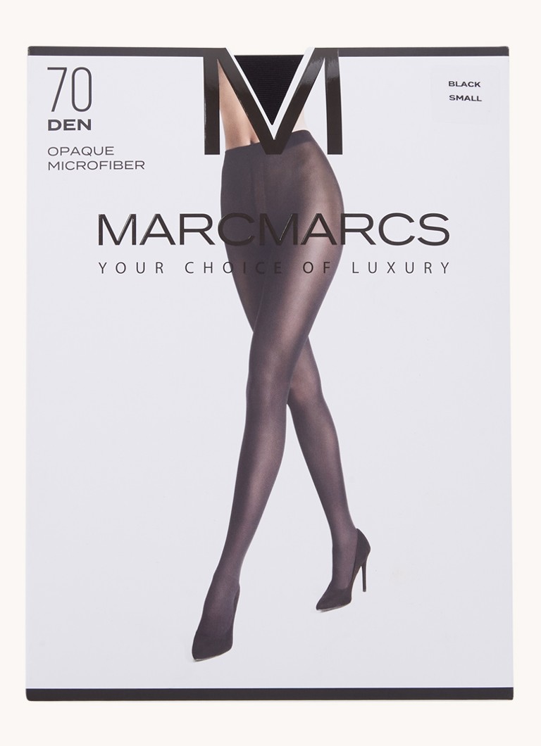 MarcMarcs Dames Microfiber panty in 70 denier black in de kleur Zwart, maat: L