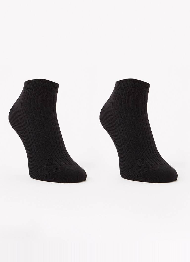 MarcMarcs Dames Sneaker sokken 2-pack in de kleur Zwart, maat: 39-42