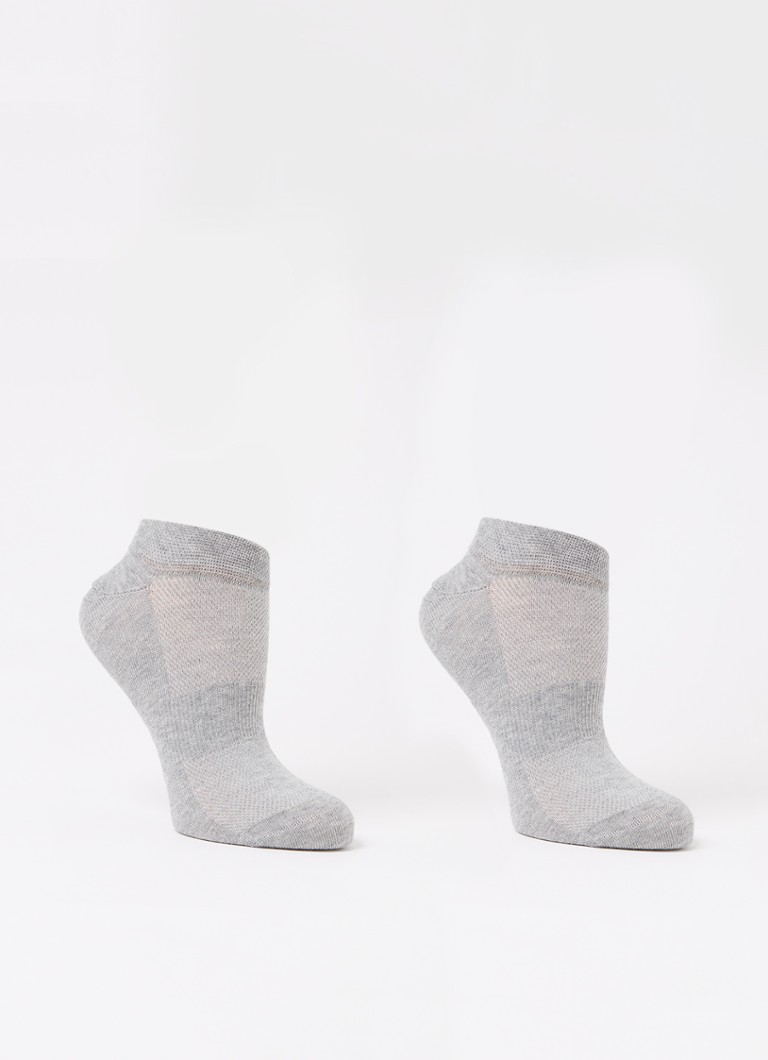 MarcMarcs Dames Sneakersokken in 2-pack in de kleur Grijs, maat: 35-38