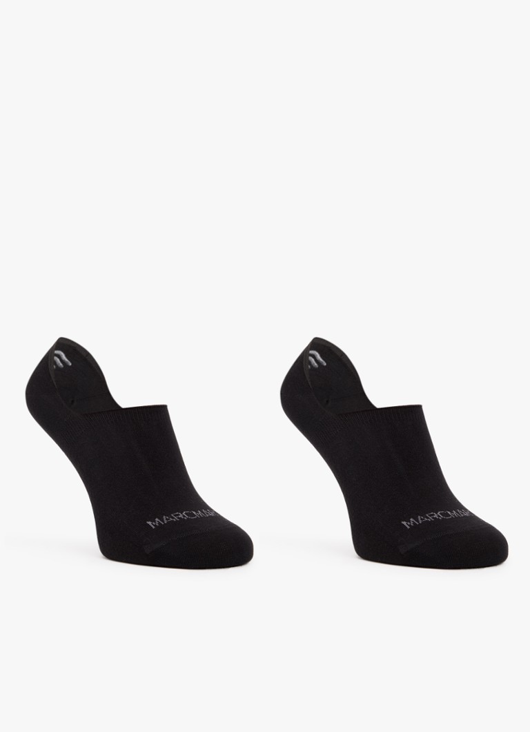 MarcMarcs Dames Sneakersokken in 2-pack in de kleur Zwart, maat: 35-38