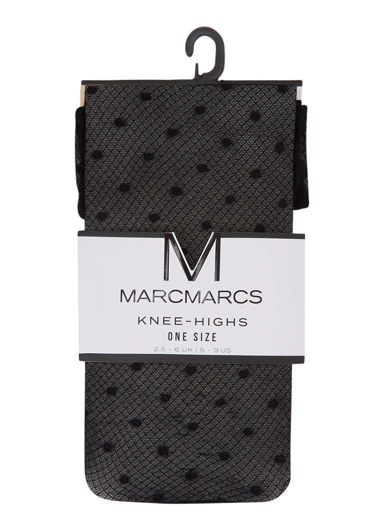 MarcMarcs Dames Confetti pantykousen met stippenprint in 30 denier in de kleur Zwart, maat: ONE SIZE