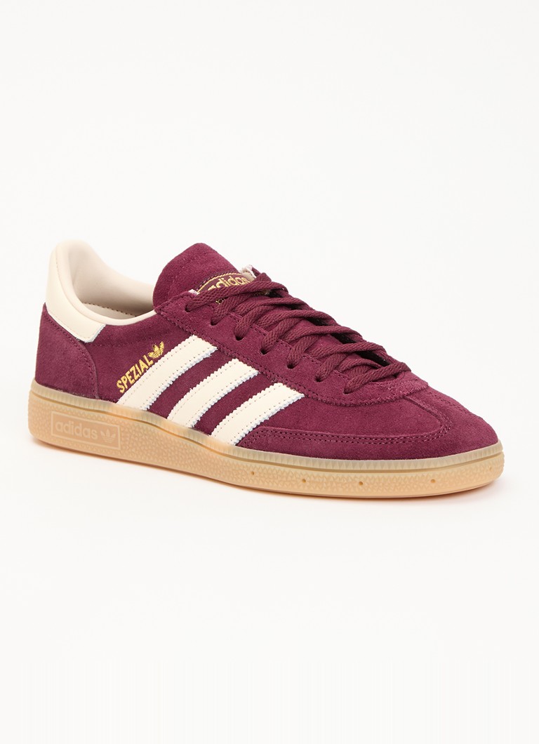 Adidas Dames Handball Spezial sneaker van suède in de kleur Bordeauxrood, maat: 40