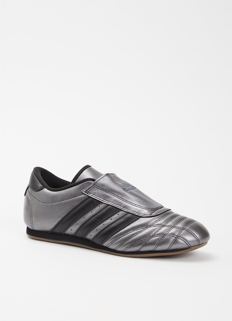 Adidas Dames Taekwondo sneaker van leer met metallic finish in de kleur Antraciet, maat: 38
