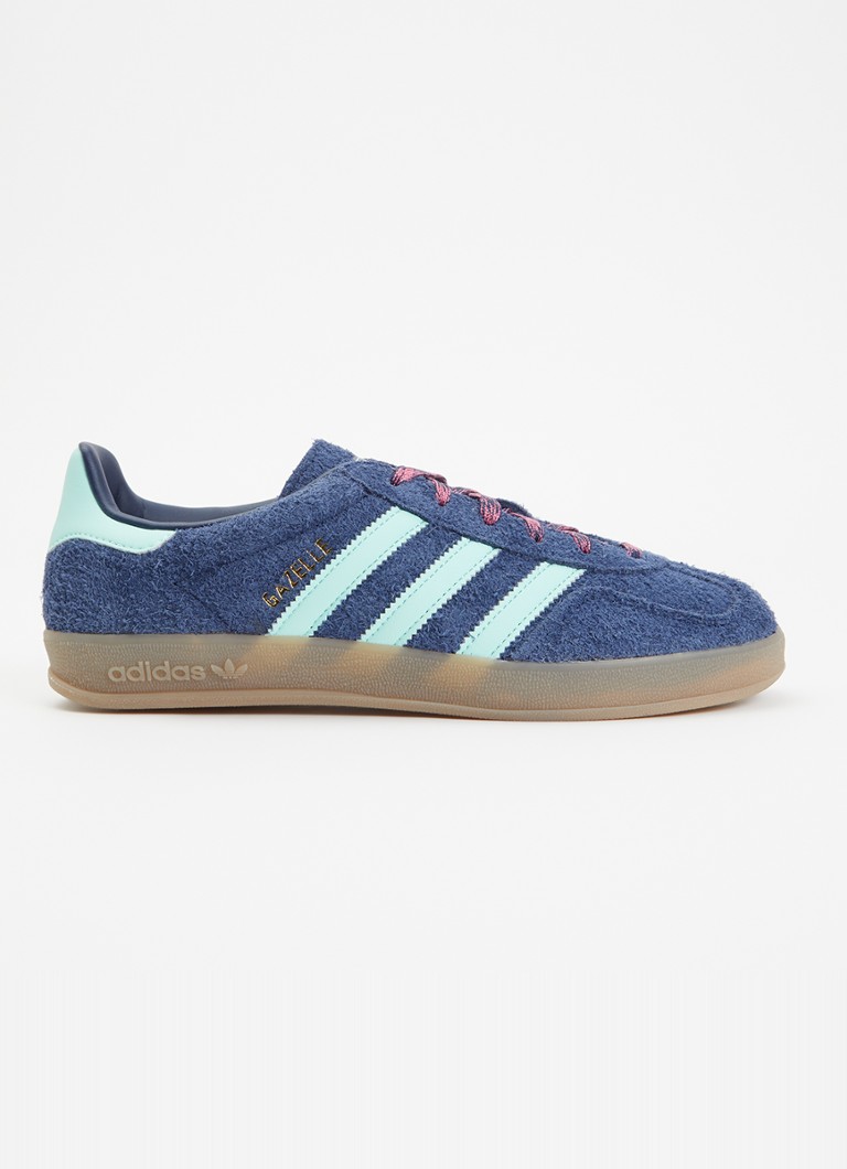 Adidas Dames Gazelle Indoor sneaker van suède met logo in de kleur Indigo, maat: 40 2/3
