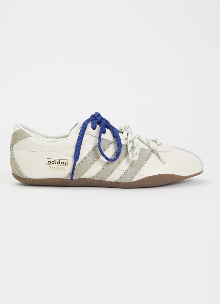 Adidas Dames Tokyo W sneaker van leer met suède details in de kleur Gebroken wit, maat: 40