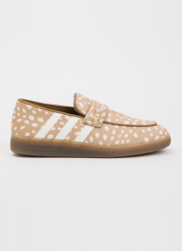 Adidas Dames Handball Spezial loafer met dierenprint in de kleur Camel, maat: 40 2/3