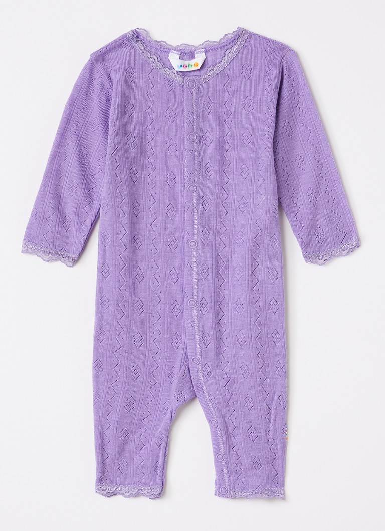 Joha Meisjes Babypak in zijdeblend in de kleur Paars, maat: 74