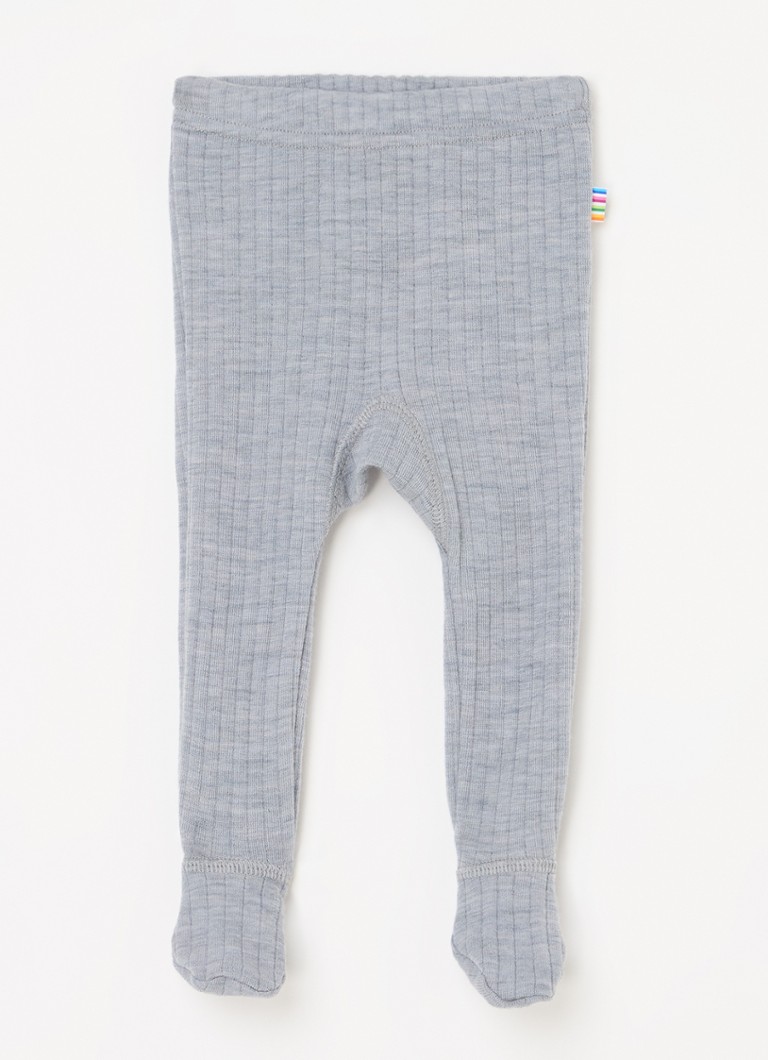 Joha Meisjes Ribgebreide maillot van merino wol in de kleur Grijs, maat: 62
