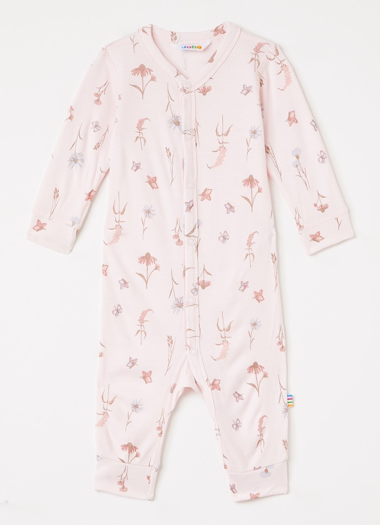 Joha Meisjes Romper met bloemenprint in de kleur Lichtroze, maat: 80