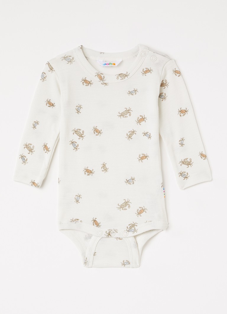 Joha Jongens Crab babypak in zijdeblend in de kleur Gebroken wit, maat: 80