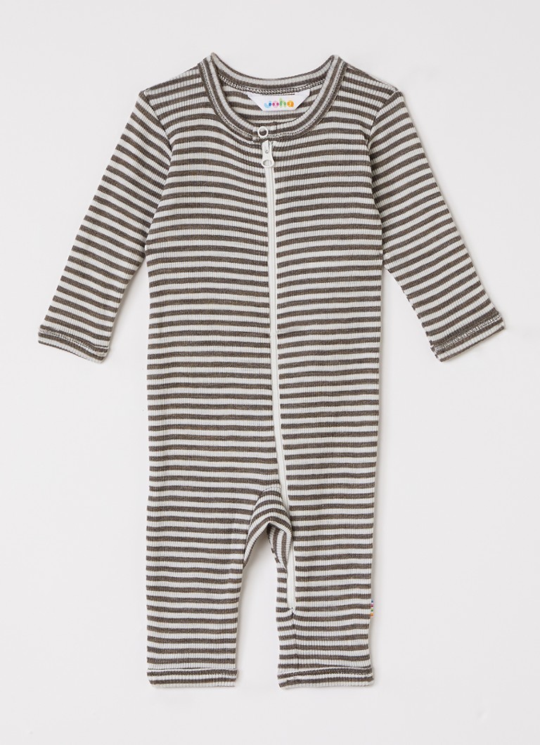 Joha Meisjes Babypak in zijdeblend met streepprint in de kleur Zand, maat: 74