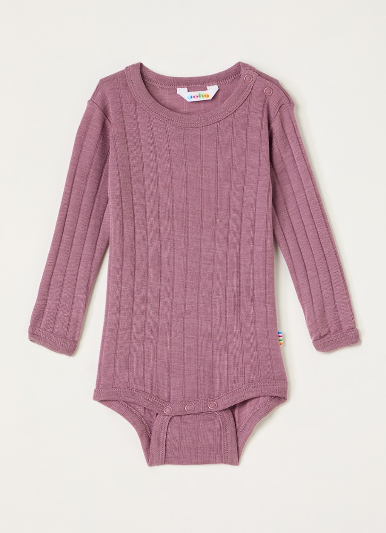 Joha Jongens Romper in zijdeblend in de kleur Oudroze, maat: 74